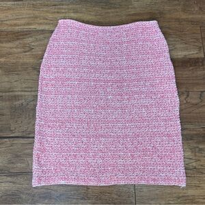 Pink Tweed St. John Skirt